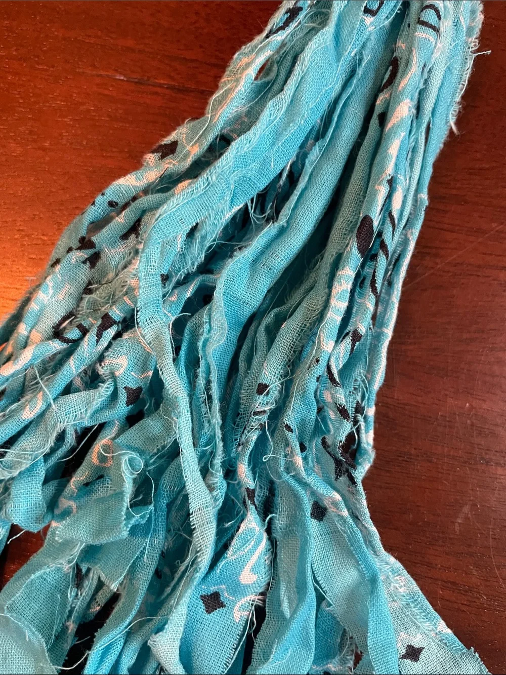 Y2K Turquoise Bandana Tassel Keyring/Bag Charm